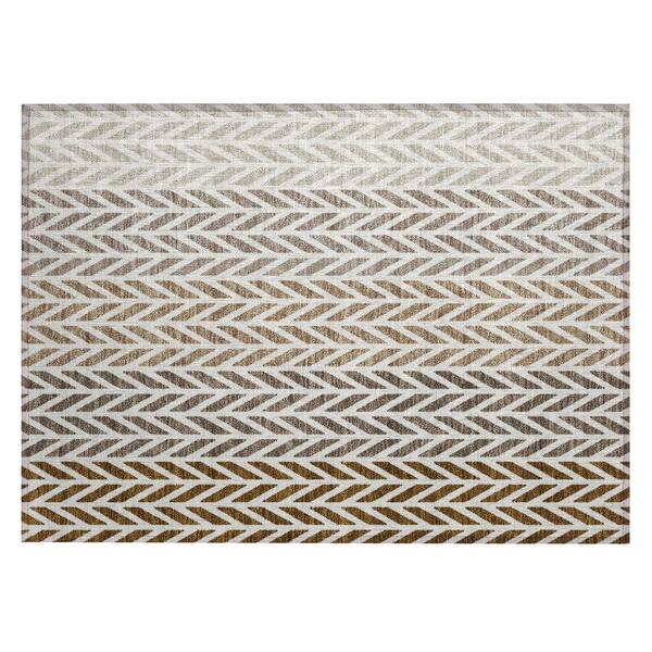 Chantille Machine Washable Indoor/Outdoor Abstract ACN3041 Ivory 3 ft. x 4 ft. Area Rug