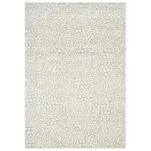 Arto Cream 5 ft. 3 in. x 7 ft. 6 in. Abstract Polypropylene Area Rug