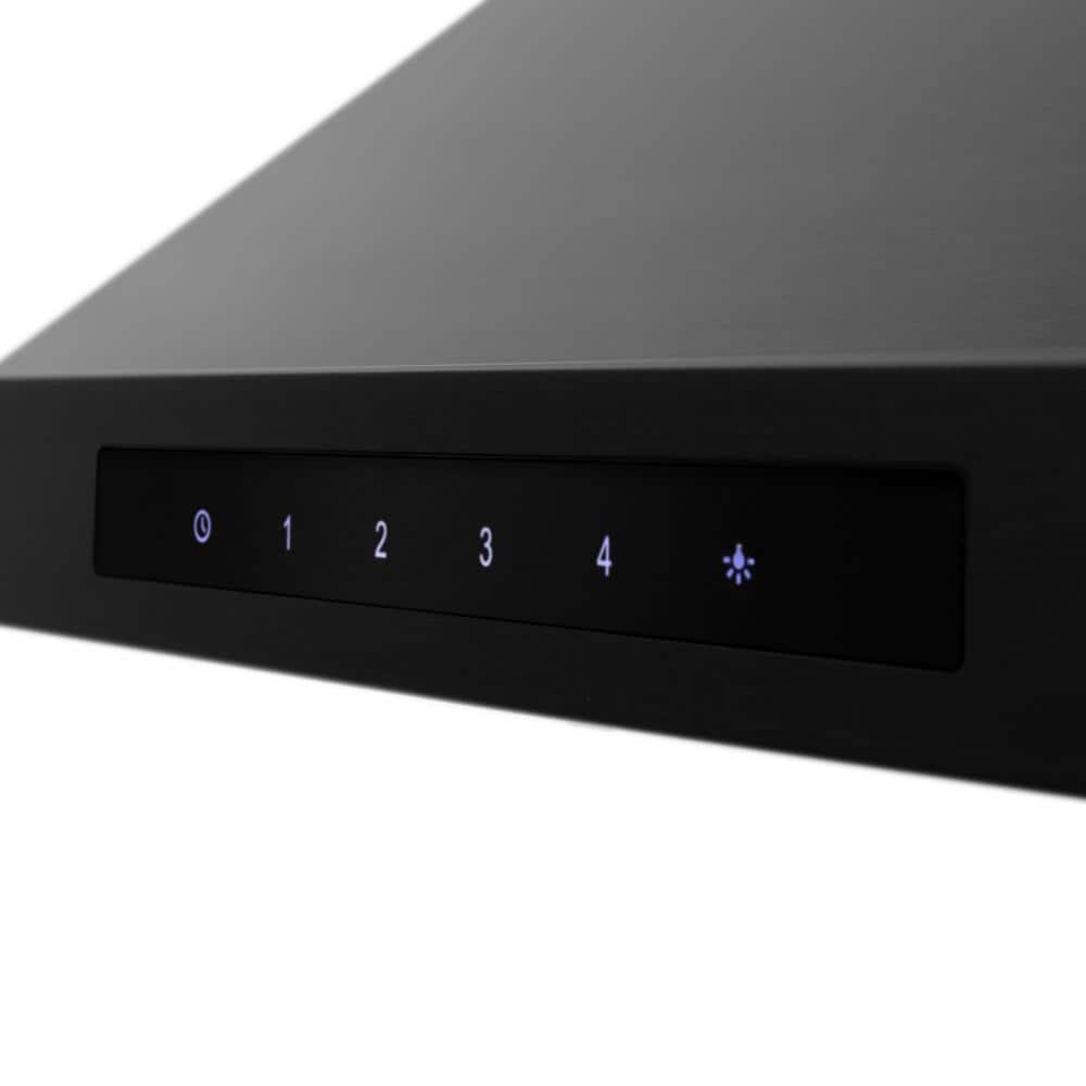 36-Inch Black Stainless Steel Convertible Wall Mount Range Hood