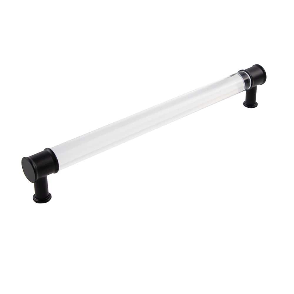 Midway 12 in. (305mm) Center to Center Crysacrylic with Matte Black Cabinet Bar Pull (5-Pack) price history on PriceWatchPro