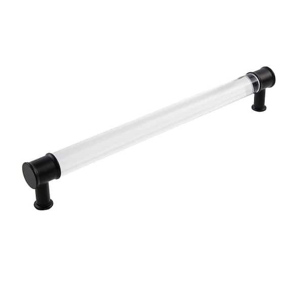 HICKORY HARDWARE Midway 12 in. (305 mm) Crysacrylic with Matte Black Cabinet Pull (5-Pack)