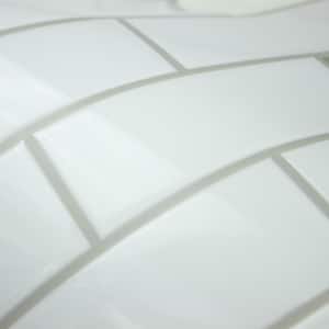 10.5 in. x 10.5 in. White Subway Peel and Stick Tiles (4-Pack)