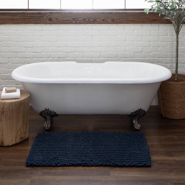 Metaphor Indigo 27 in. x 45 in. Micro Denier Polyester Bath Mat