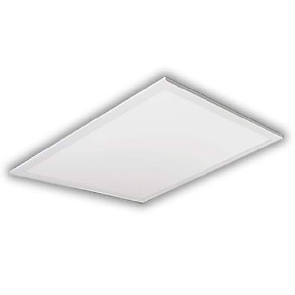 HALCO LIGHTING TECHNOLOGIES 2 ft. x 2 ft 64-Watt Equivalent White Edge-Lit Flat Panel Integrated LED Ceiling Troffer Bright White with Backup 81969