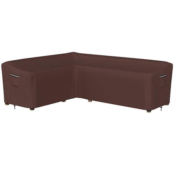 Unbranded Thickened 600D Heavy Duty Left L-shaped Patio Furniture Set Outdoor Waterproof Combined Sofa Cover
