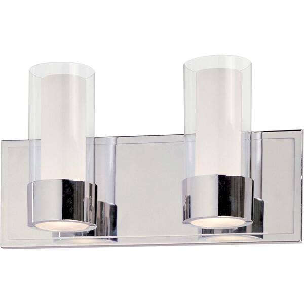 Maxim Lighting - Silo 2-Light Polished Chrome Bath Vanity Light