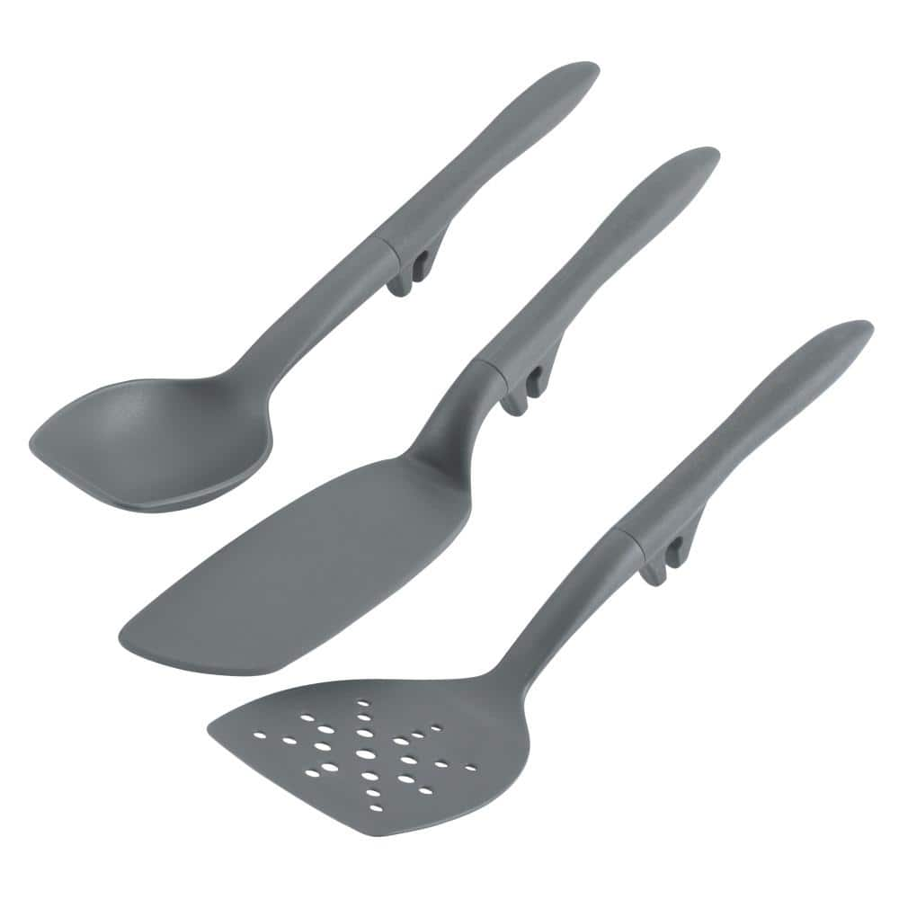 Calphalon 3pc Solid Wood Cooking Utensils Set Slotted Spoons