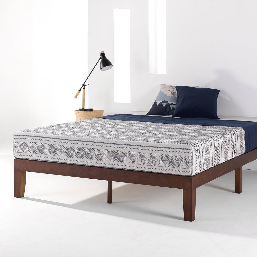 Mellow Naturalista Classic 12 in. Solid Wood Platform Bed with Wooden