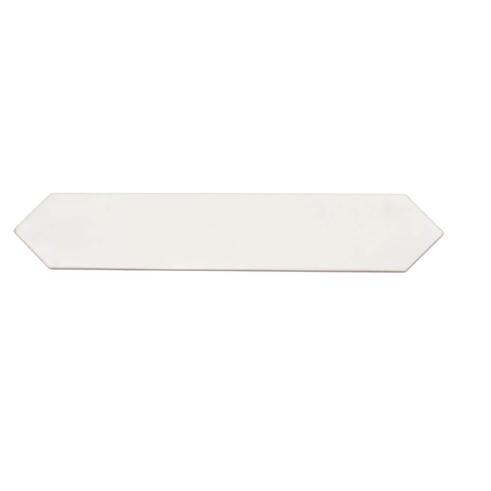 Festa White 1.7 in. x 9.6 in. Matte Ceramic Picket Wall and Floor Tile Sample (0.11 Sq. ft./case) (1-pack) price history on PriceWatchPro