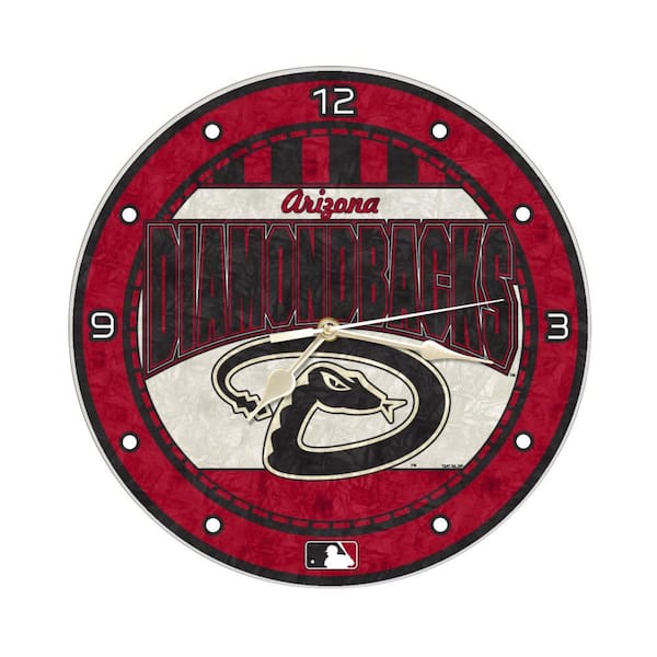 The Memory Company MLB -12 in. Novelty Diamondbacks Art Glass Clock