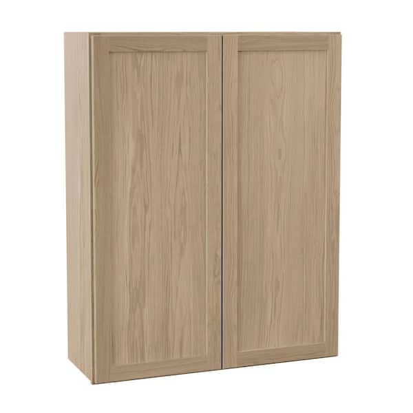 Sinclair 33 in. W x 12 in. D x 42 in. H Assembled Wall Cabinet in Shaker Light Oak