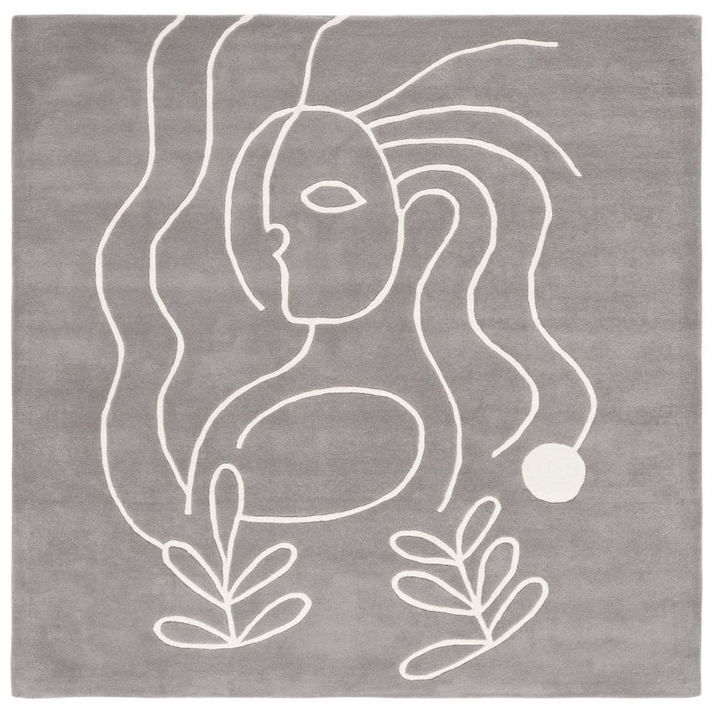 Fifth Avenue Gray/Ivory 7 ft. x 7 ft. Abstract Square Area Rug price history on PriceWatchPro