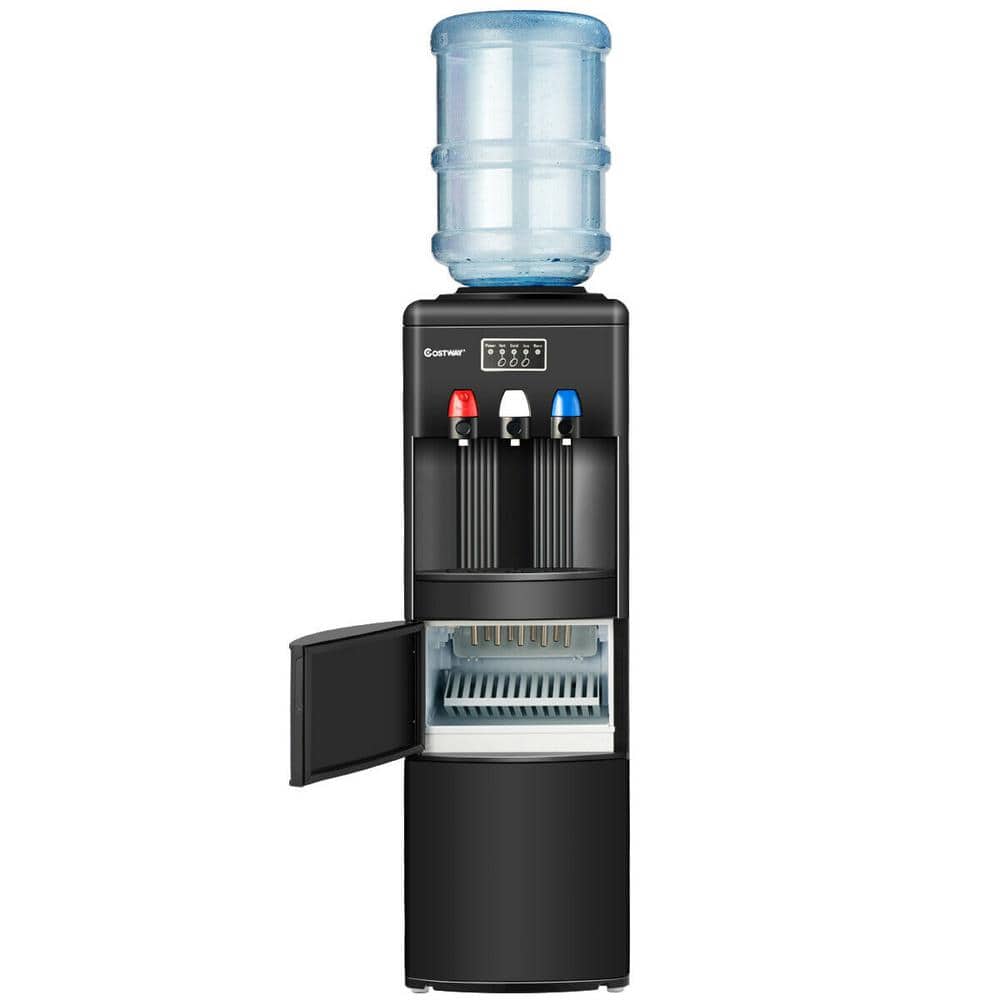 Costway Premium Hot/Cold Top Loading Water Dispenser BuiltIn Ice Maker
