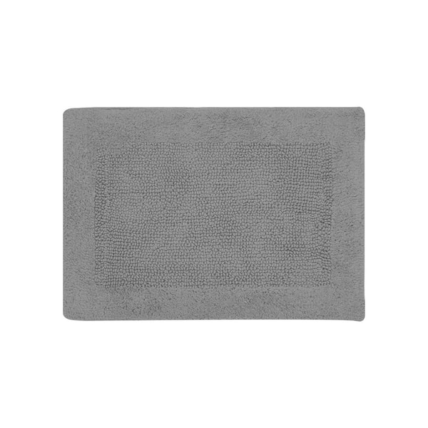 Better Trends Edge 17 in. x 24 in. Gray 100% Cotton Rectangle Bath Rug