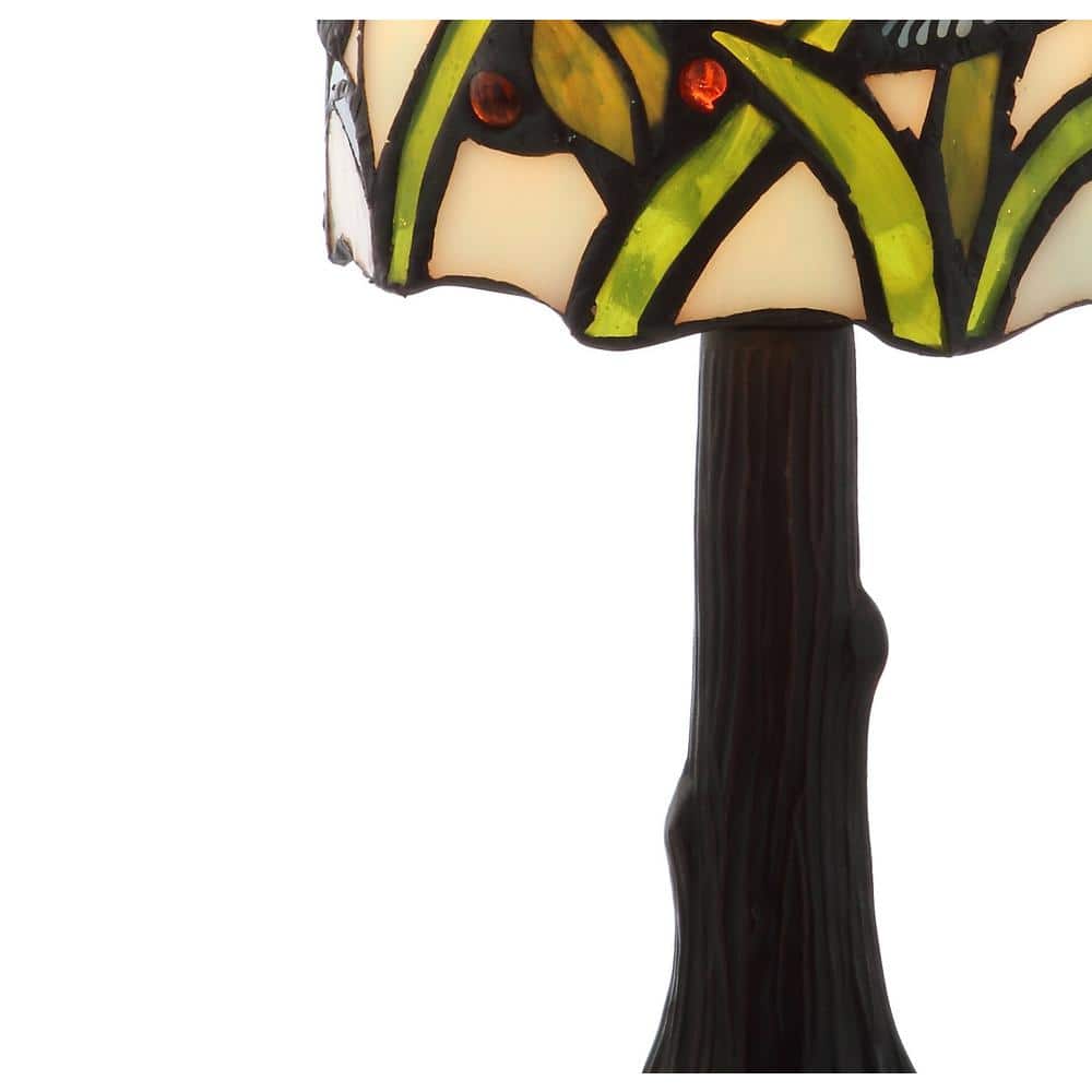 Hummingbird Tiffany-Style 12" Stained Glass LED Table Lamp