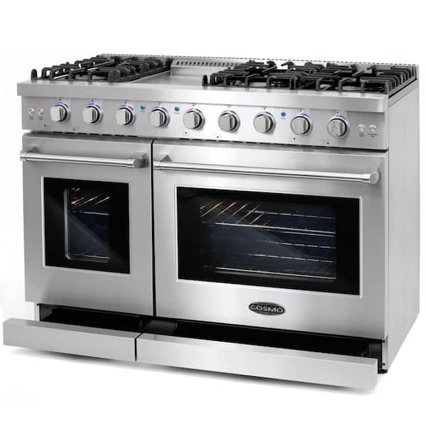 https://images.thdstatic.com/productImages/81eb34c0-31f6-483d-a6ca-782e3a6d9446/svn/stainless-steel-cosmo-double-oven-gas-ranges-cos-epgr486g-c3_600.jpg
