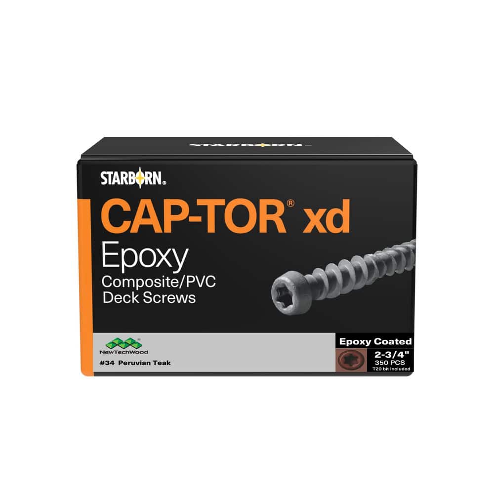 10 x 2 3/4 in. Peruvian Teak Star Drive Flat Undercut Epoxy Color Match Deck Screws (100-Pieces) price history on PriceWatchPro