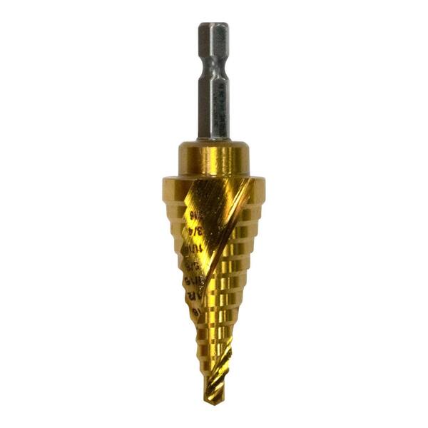 BLU-MOL OBSOLETE: Disston 3/16 in. to 7/8 in. - #4 Cobalt Spiral Step Drill Bit (11-Steps)