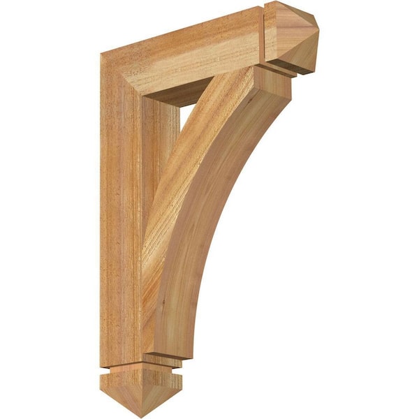 Ekena Millwork 4 in. x 26 in. x 18 in. Western Red Cedar Thorton Arts and Crafts Rough Sawn
