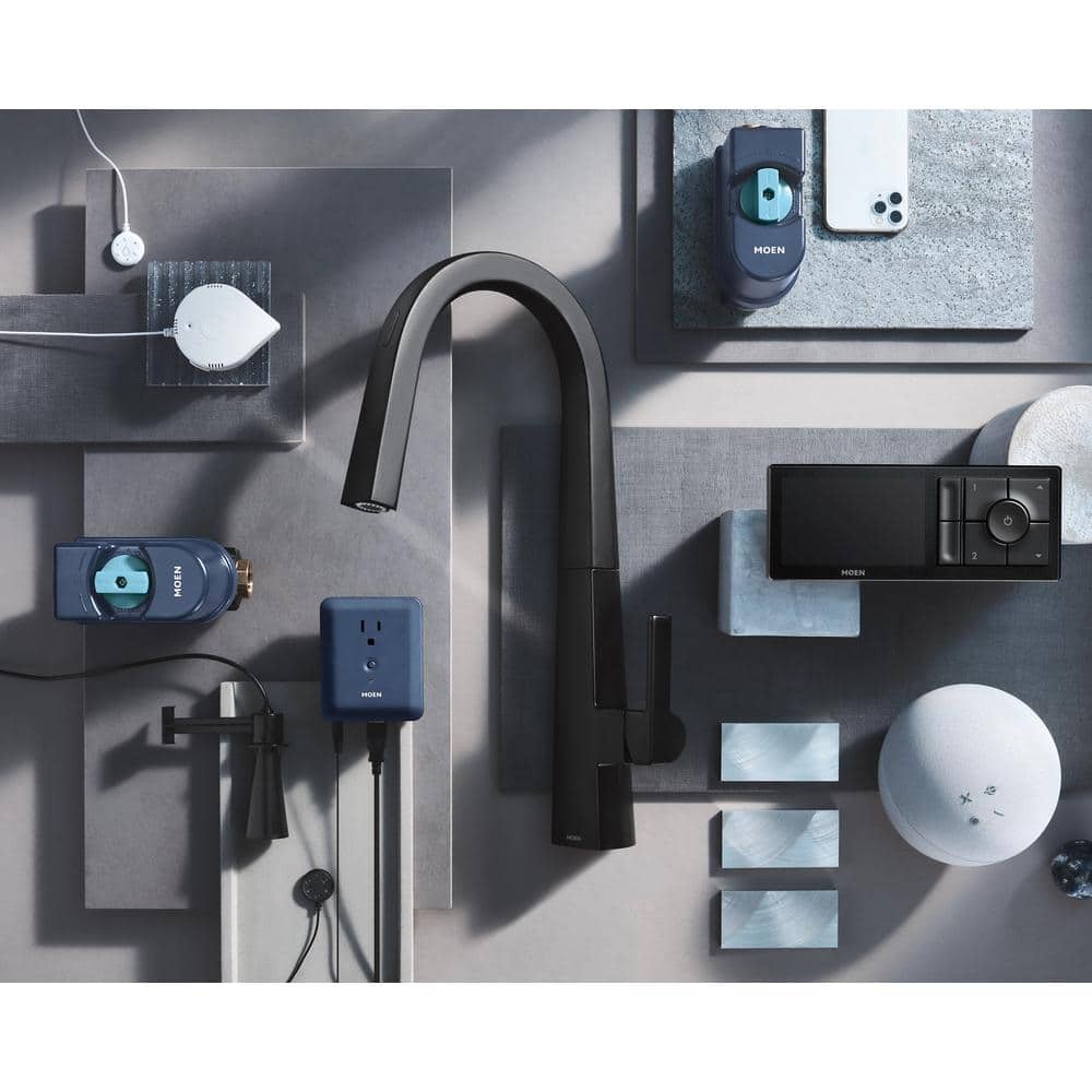 Matte Black Wall-Mounted Digital Shower Controller with LCD Screen