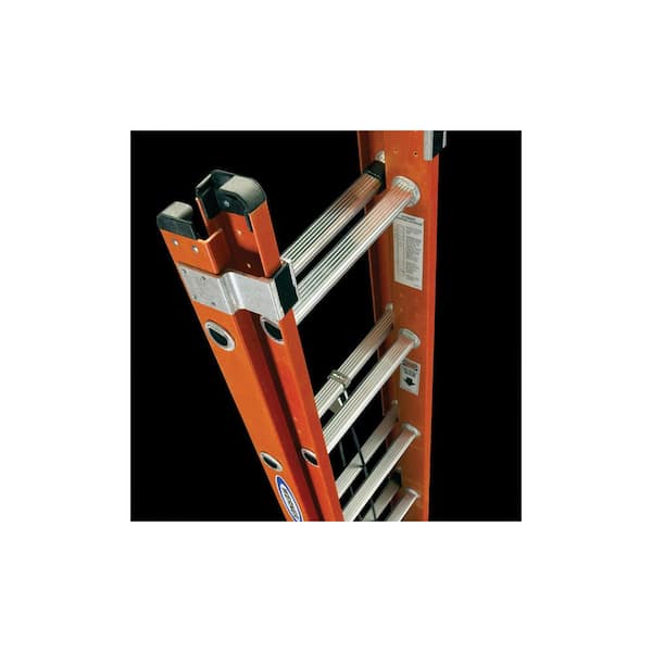 WERNER Straight Ladder: 12 ft Ladder Ht, 18 1/8 in Overall Wd, D-Rung, 21.5  lb Net Wt