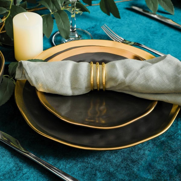STONE LAIN Stone Lain Florian 16-Piece Dinnerware Set Porcelain, Service For 4, Black - image 5