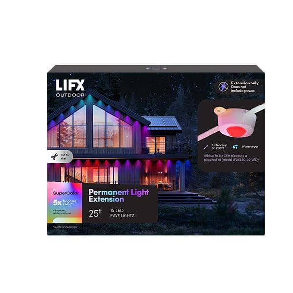 LIFX 15-Light 25 ft. Outdoor Plug-in RGB Plus W Integrated LED