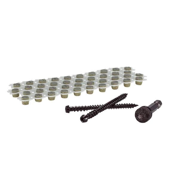 Collated Cortex Hidden Fastening System for Fiberon ArmorGuard Decking - 2-1/2in screws and plugs in Coastal Gray (50LF)