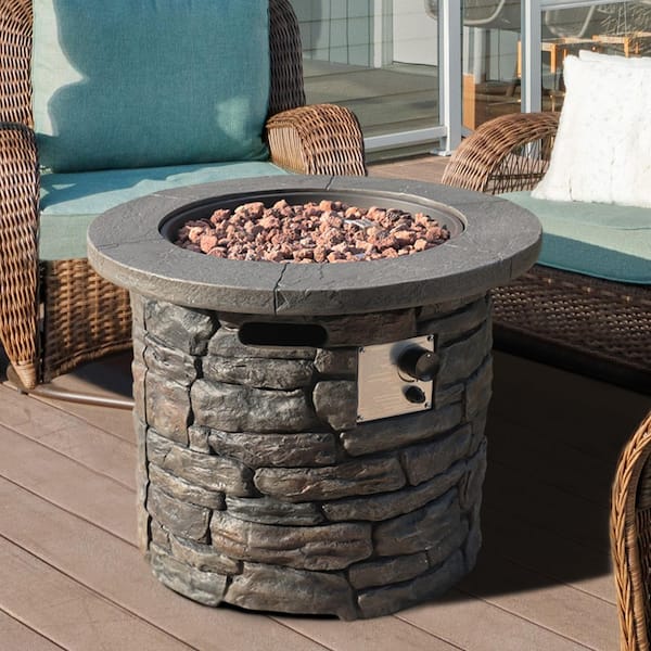 home depot round gas fire pit