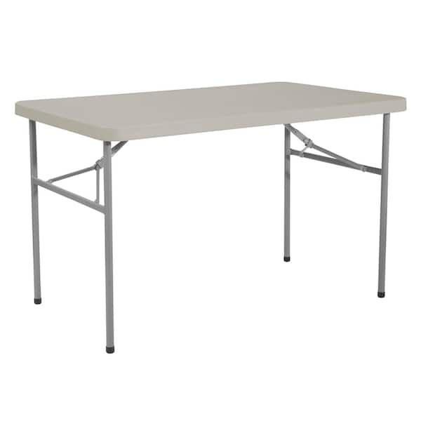 Office Star Products 4 ft. Multi-Purpose Light Gray Resin Folding Table