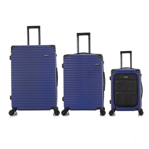 DUKAP Tour 3-Piece Luggage Set 20 in./24 in./28 in. Blue