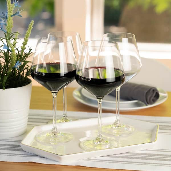 Spiegelau 22.6 oz. Burgundy Wine Glasses European-Made Lead-Free Crystal,  Classic Stemmed, Dishwasher Safe, Gift Set (Set of 4) 4670180