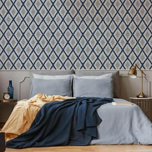 Ikat Blue Removable Wallpaper