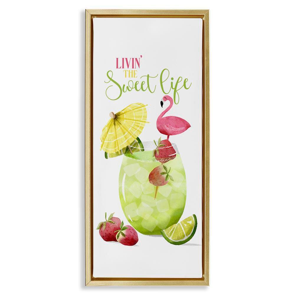 Sweet Life Summer Drink by Deane Beesley Gold Floater Frame Food Graphic Art Print 25 in. x 11 in. price history on PriceWatchPro