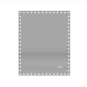 40 in. W x 32 in. H Rectangular LED Frameless Wall Dimmable Anti-Fog Memory Bathroom Vanity Mirror in White