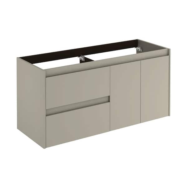 WS Bath Collections Ambra 120 DBL Base 47 in. W x 18 in. D x 22 in. H Bath Vanity Cabinet without Top in Matte Sand