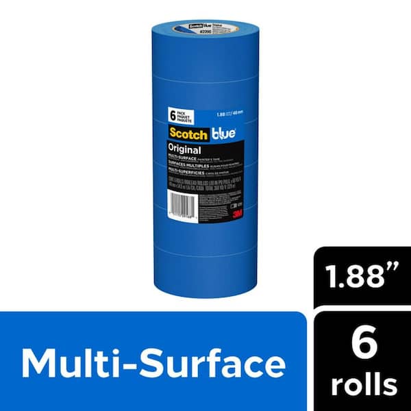 3M Scotch Blue Painter's Tape Multi Surface 1.88 Inch x 60 Yds 6 Pack 
