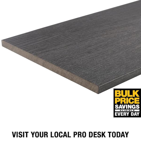 UltraShield 0.6 in. x 12 in. x 12 ft. Hawiian Charcoal Fascia Composite Decking Board