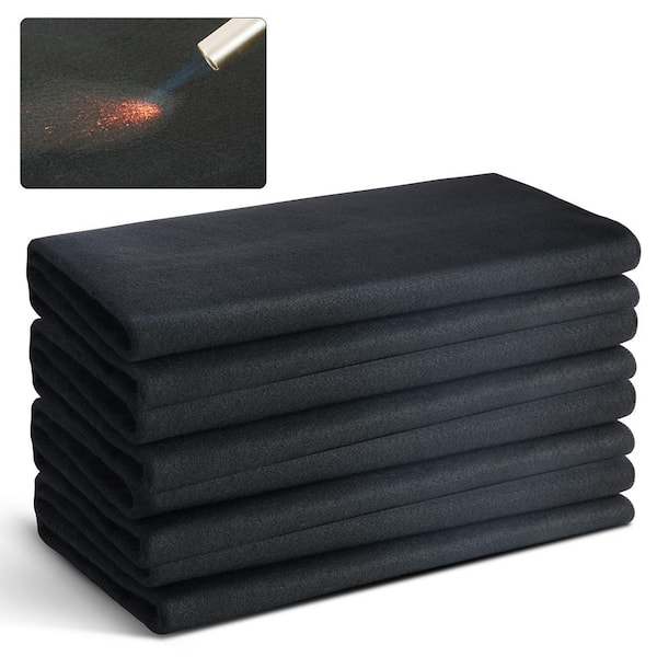 SKYSHALO Carbon Felt Welding Blanket 4-Pack 37 in. x 36 in. Flame Retardant Welding Blanket, Up To 1800° F Heat Resistant Blanket