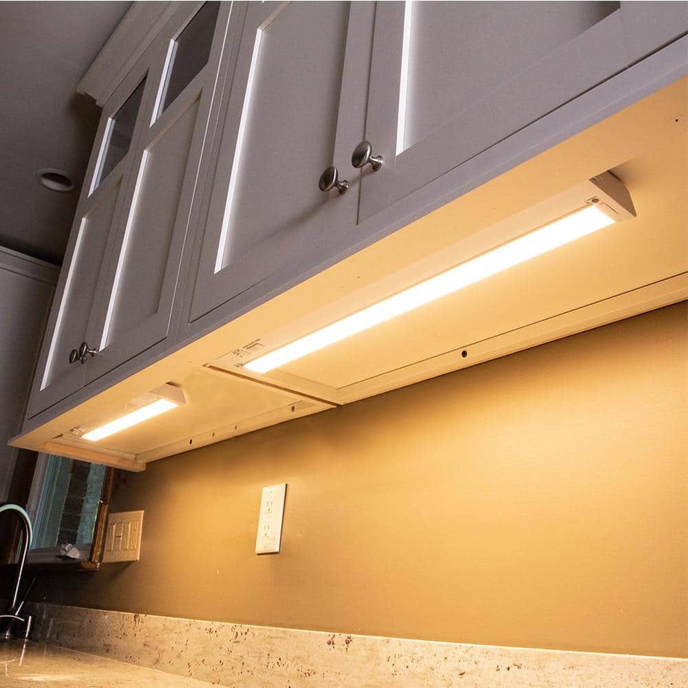12" White Plastic LED Undercabinet Light with Pivot Head