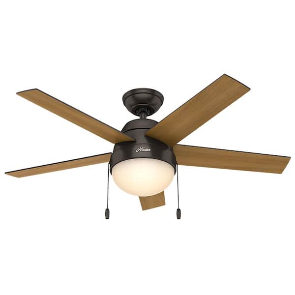 Hunter Anslee 46 in. Indoor Premier Bronze Ceiling Fan with Light
