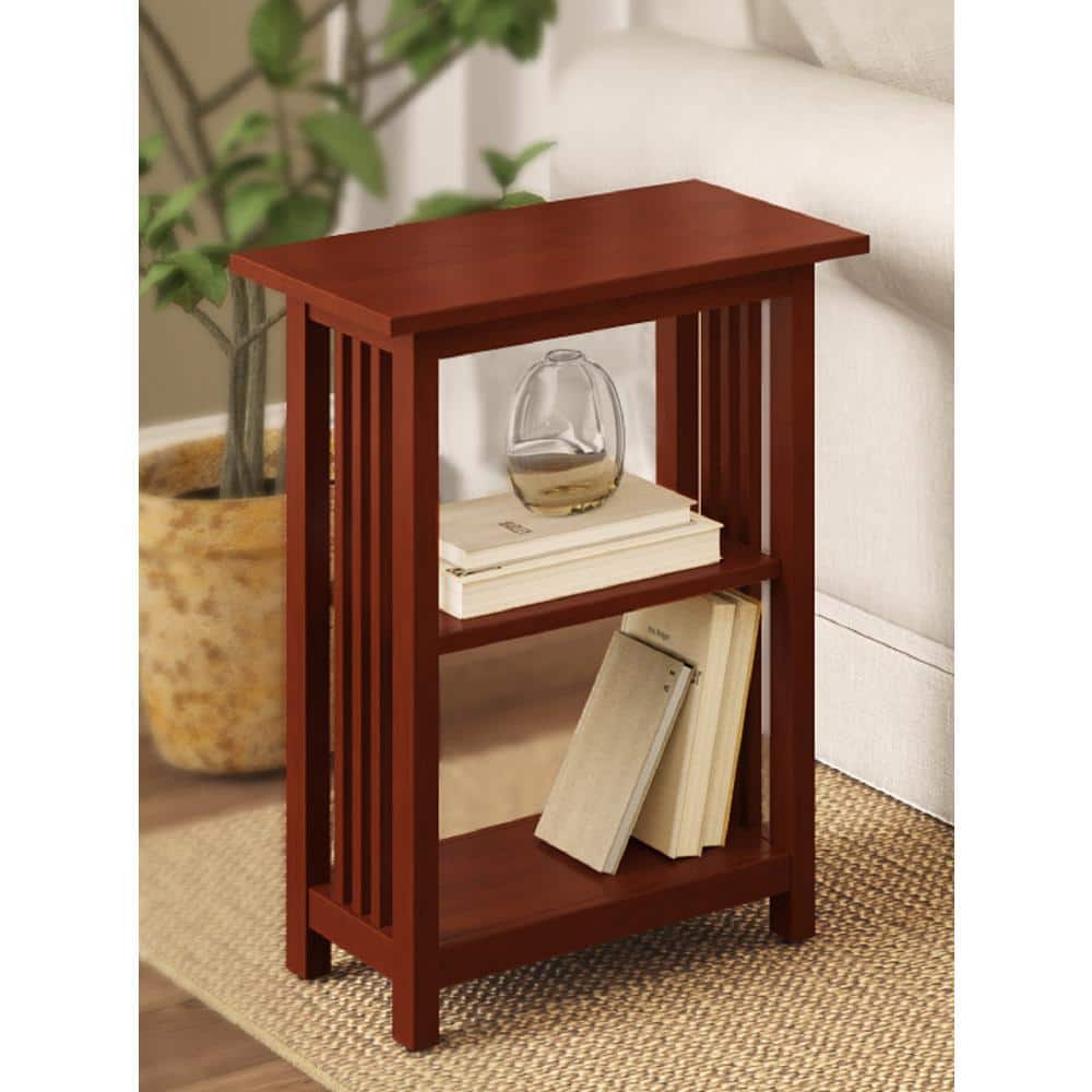 Alaterre Furniture Cherry 2 Shelf End Table Amia0260 The Home Depot