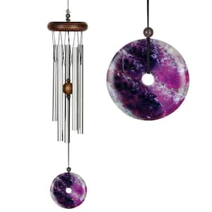 Signature Collection, Woodstock Amethyst Chime, Petite 16 in. Silver Wind Chime WYBRP