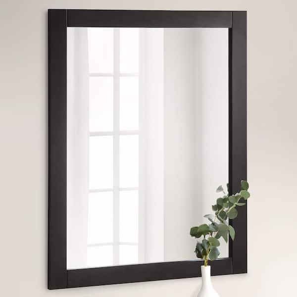 Design House Shorewood 24 in. W x 30 in. H Wall Mounted Framed Bathroom Vanity Mirror in Espresso