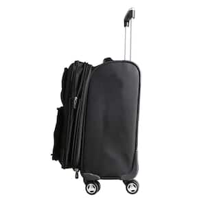 NFL Tampa Bay Buccaneers 21 in. Black Carry-On Spinner Softside Suitcase