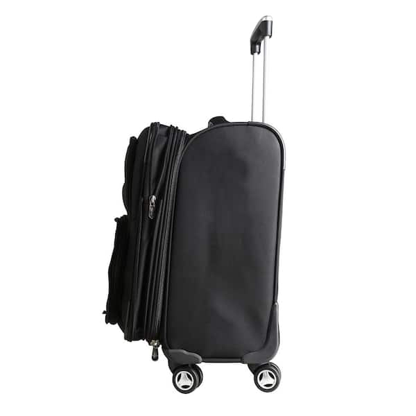 Denco NFL Tennessee Titans 21 in. Black Carry-On Spinner Softside Suitcase