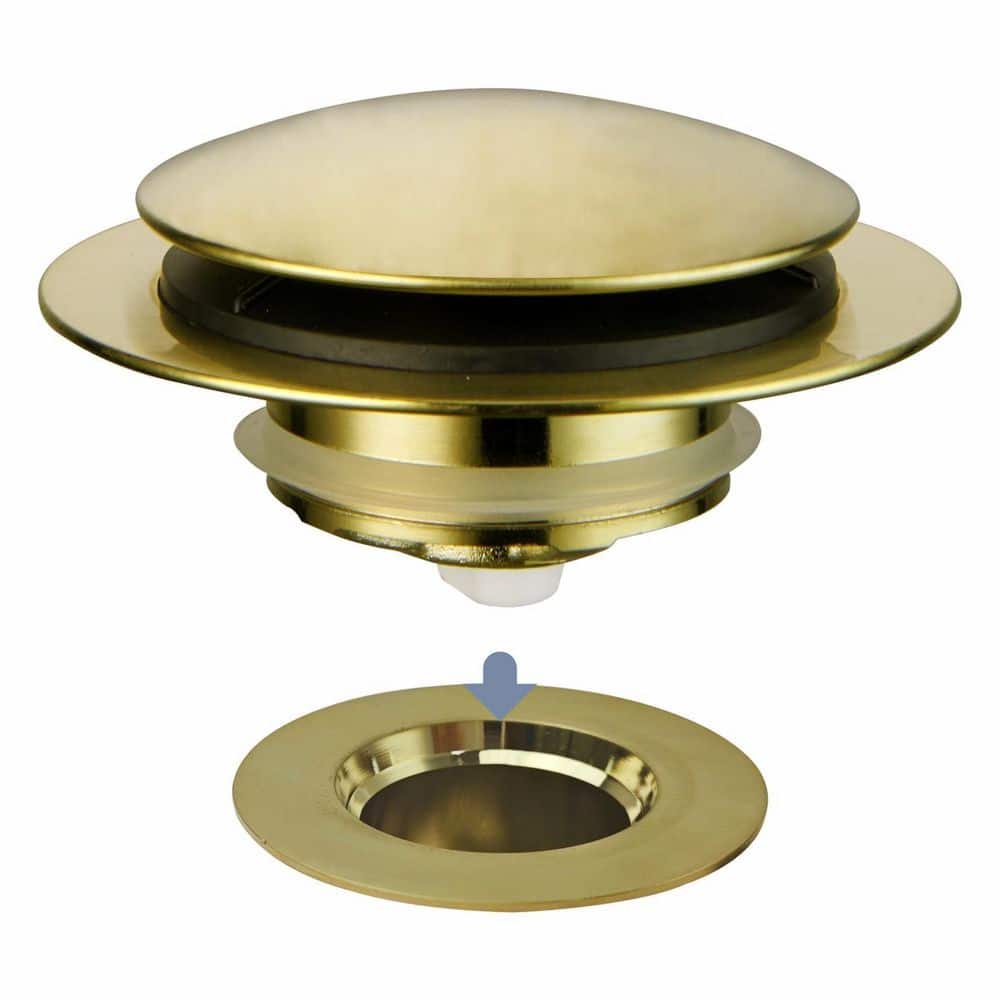 1-Piece Bathtub Drain Stopper Conversion Kit with Pop Up Tip Toe Drain Assembly for Tub Drain Replacement in Gold price history on PriceWatchPro