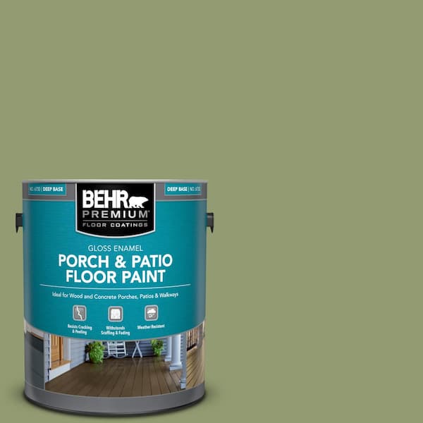 BEHR PREMIUM 1 gal. #PPU11-04 Alamosa Green Gloss Enamel Interior/Exterior Porch and Patio Floor Paint