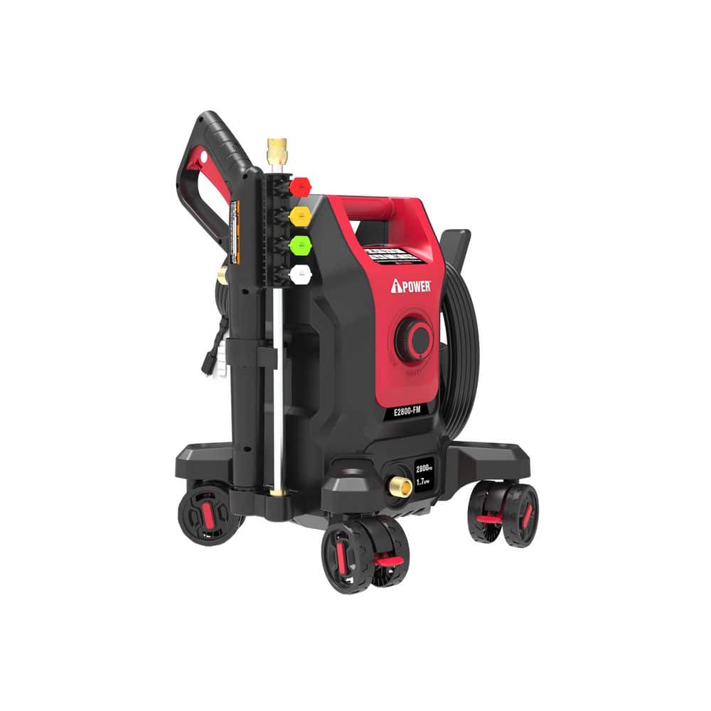 A-iPower 2800-PSI 1.7-GPM Cold Water Electric Pressure Washer With Follow Me Function and 5-Quick Connect Nozzles E2800-FM