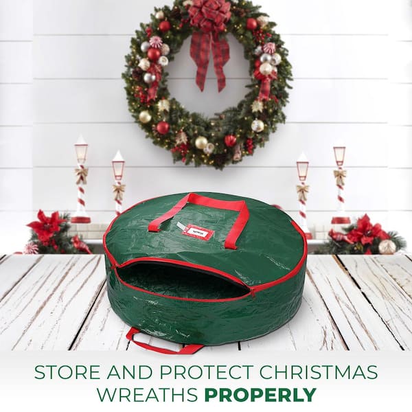 Wreath Storage Bag Clear Christmas Wreath Storage Container,Christmas  Wreath Storage Bag - Clear PVC Plastic for All View Durable Plastic Fabric  Bag for Holiday Artificial Christmas Wreaths 